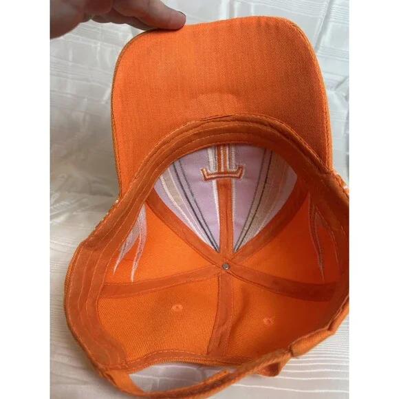 Tennessee Vols Y2K Flame Football NCAA Snapback Hat TN Volunteers Baseball Cap - Picture 4 of 4